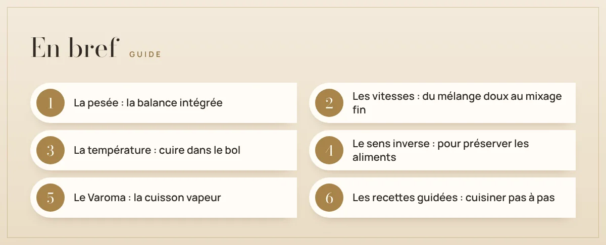 En bref : Bien démarrer avec votre Thermomix : les fonctions à connaître en premier